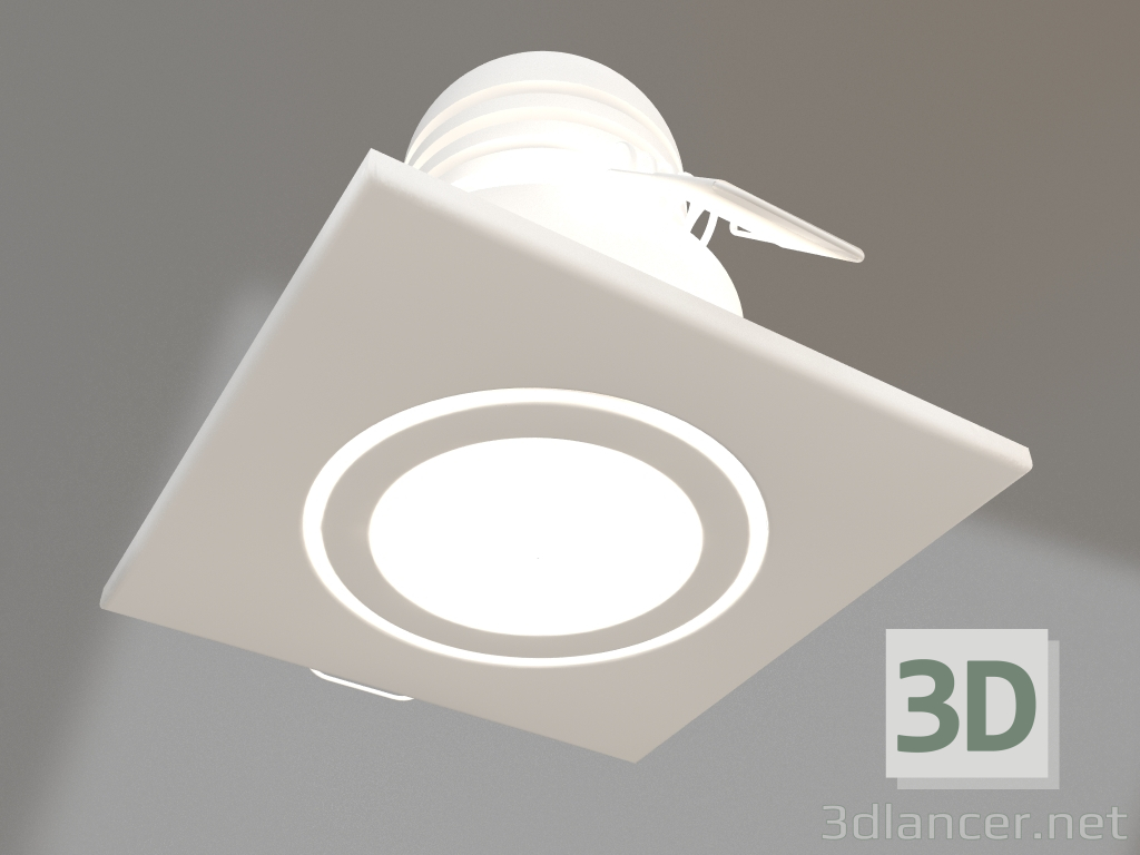 3d model Lámpara LED LTM-S46x46WH 3W Blanco Día 30grados - vista previa