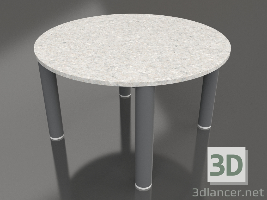modello 3D Tavolino P 60 (Antracite, DEKTON Scirocco) - anteprima