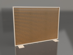 Divisória em madeira artificial e alumínio 150x110 (Roble dourado, Areia)