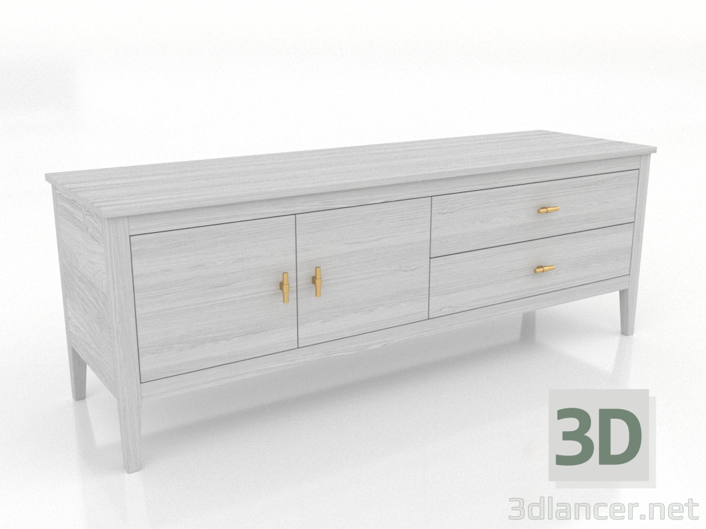 modello 3D Mobile TV 1 1500 mm (bianco RAL 9010) - anteprima modello 3D Mobile TV 1 1500 mm (bianco RAL 9010) - anteprima