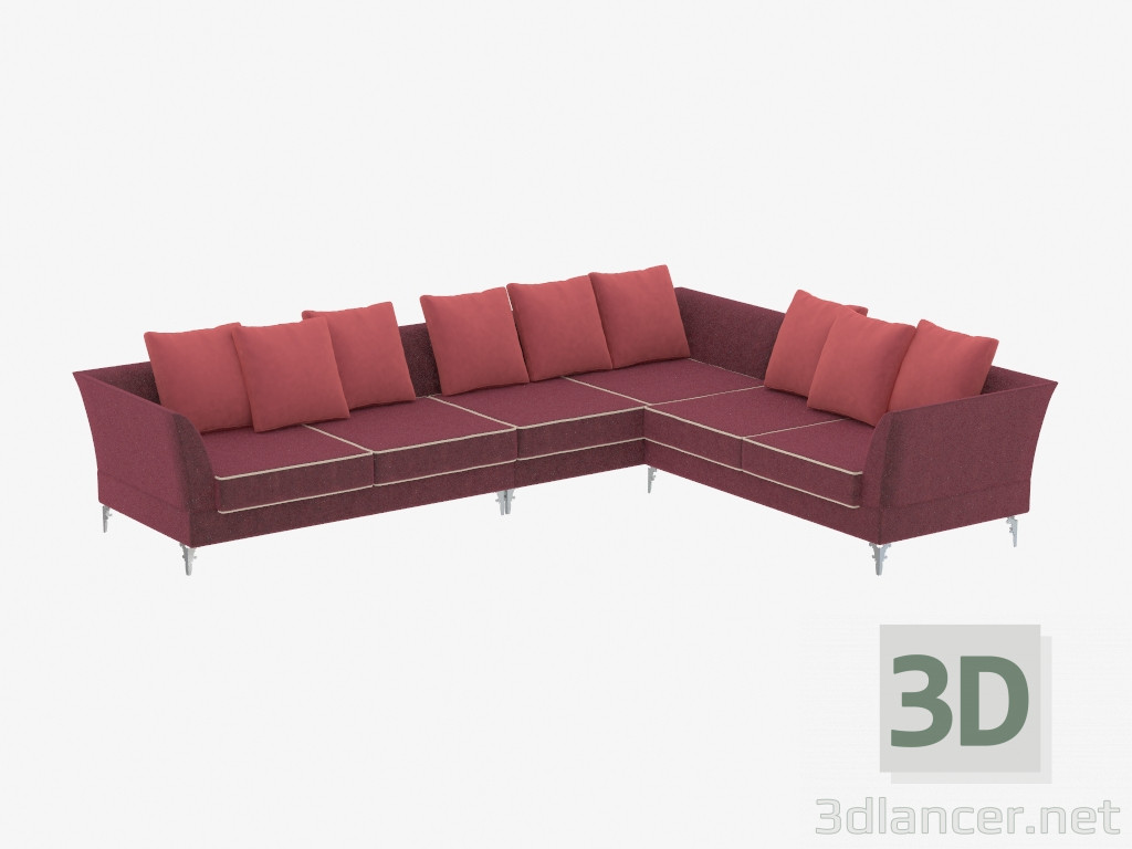 modèle 3D Canapé d'angle Albion - preview