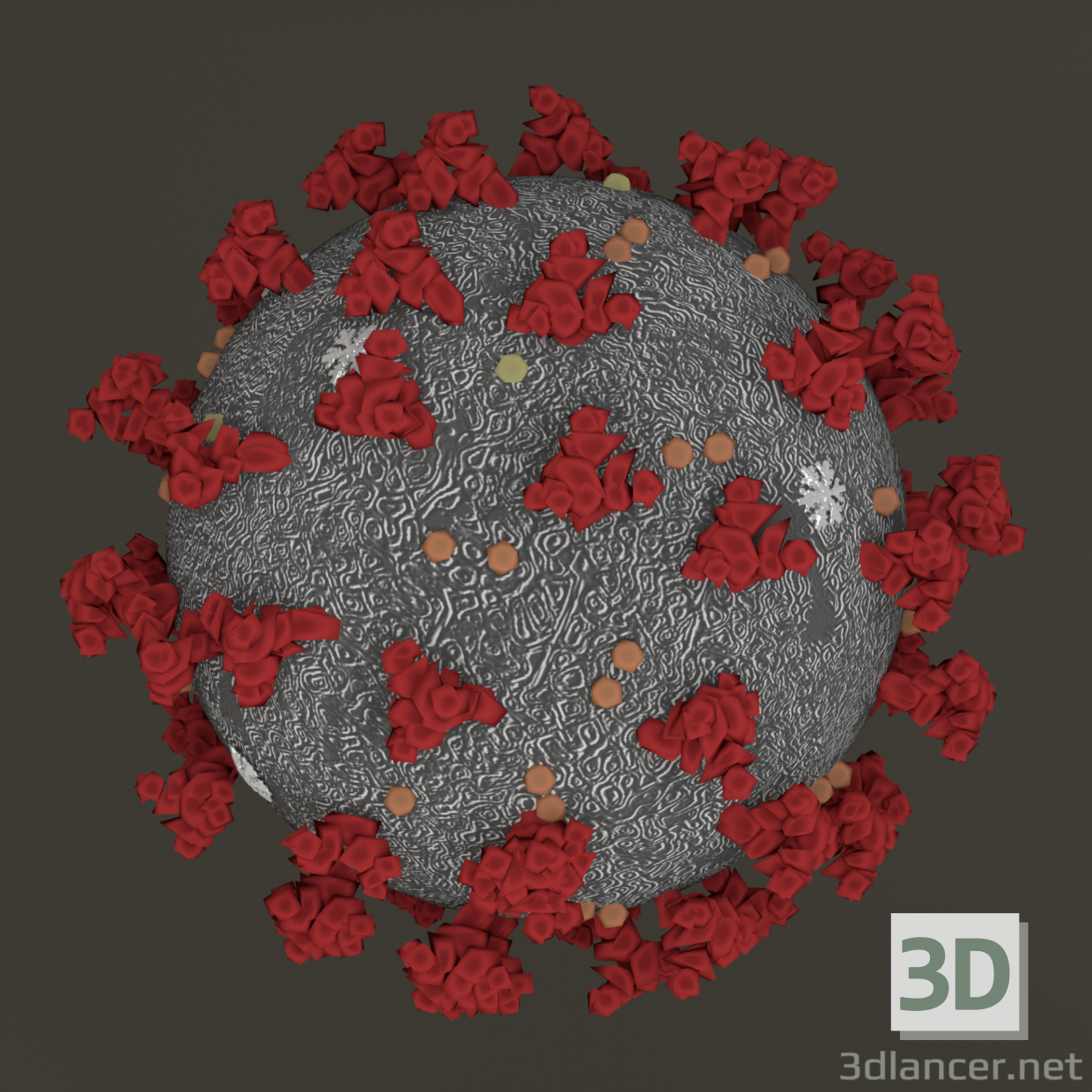 3D Coronavirus 2019-nCoV modeli satın - render
