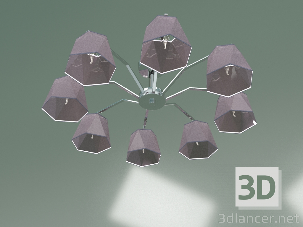 3d model Ceiling chandelier 60076-8 (chrome) - preview