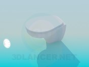 Toilet bowl with a lid