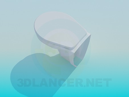 3d модель Унитаз с крышкой – превью 3d модель Унитаз с крышкой – превью
