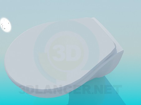 3d модель Унитаз с крышкой – превью 3d модель Унитаз с крышкой – превью