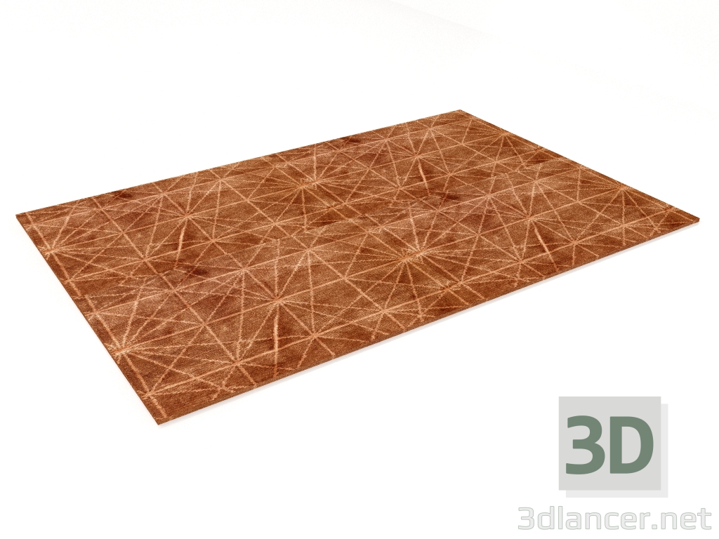 3D Modell Teppich orange Muse 300x200 - Vorschau