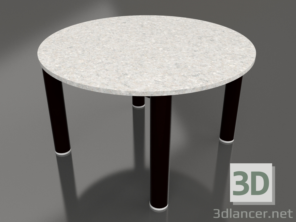 modello 3D Tavolino P 60 (Nero, DEKTON Sirocco) - anteprima