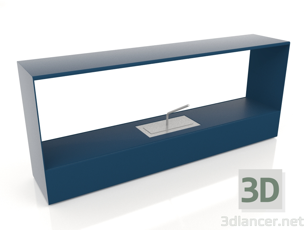 3D modeli Brülör 3 (Gri mavi) - önizleme
