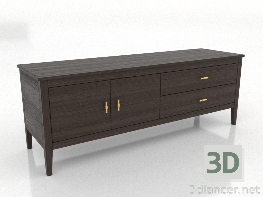 modello 3D Mobile TV 1 1500 mm (frassino noce) - anteprima modello 3D Mobile TV 1 1500 mm (frassino noce) - anteprima