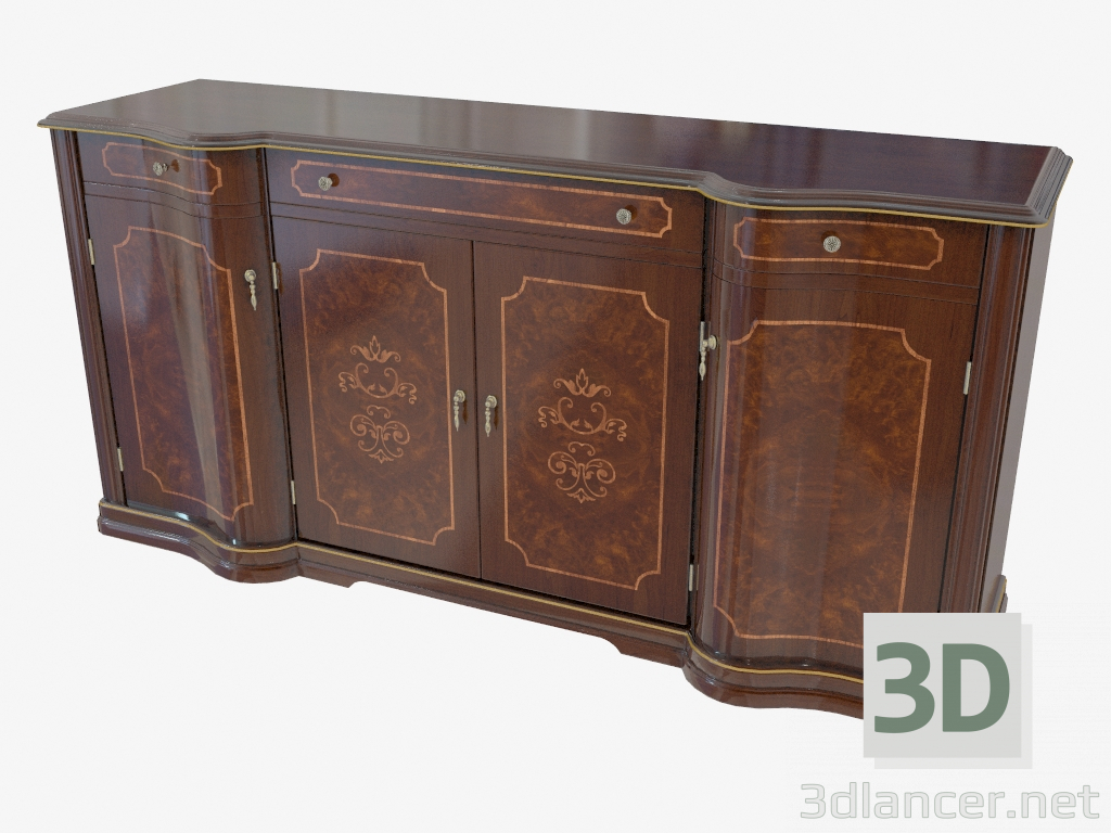 3D modeli Dresser 4 kapılı (1920х940х550) - önizleme