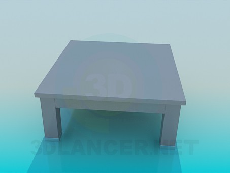 3d модель Деревянный журнальный столик – превью 3d модель Деревянный журнальный столик – превью