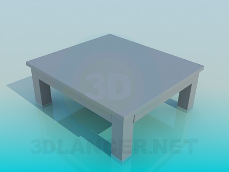 3d модель Деревянный журнальный столик – превью 3d модель Деревянный журнальный столик – превью
