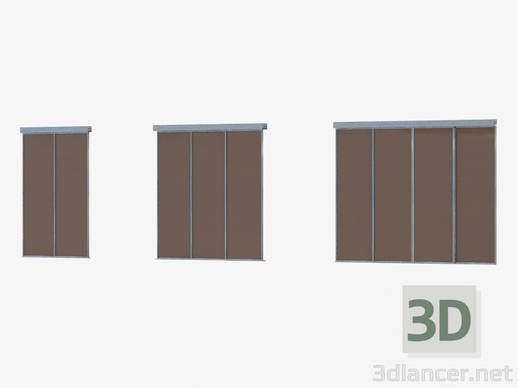 modèle 3D Cloison interroom A1 (bronze bronzé) - preview