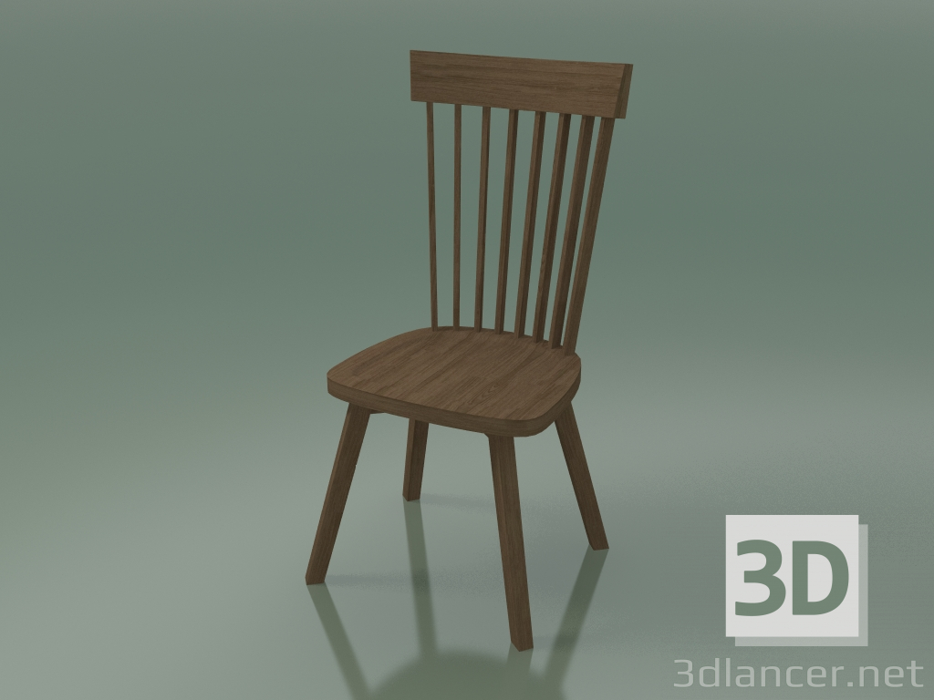 3D Modell Stuhl mit hoher Rückenlehne (21, natürlich) - Vorschau