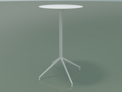 Table ronde 5750 (H 103,5 - Ø59 cm, dépliée, Blanc, V12)