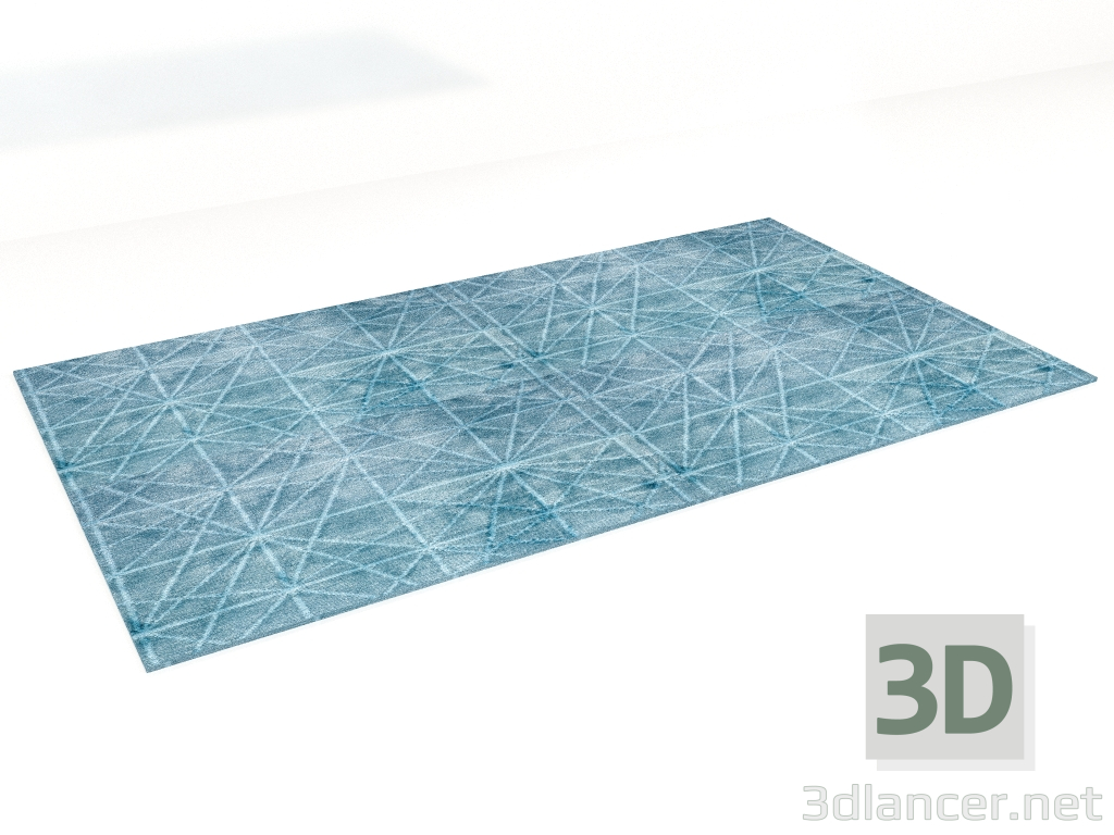 3D Modell Teppich blau Muse 420x240 - Vorschau