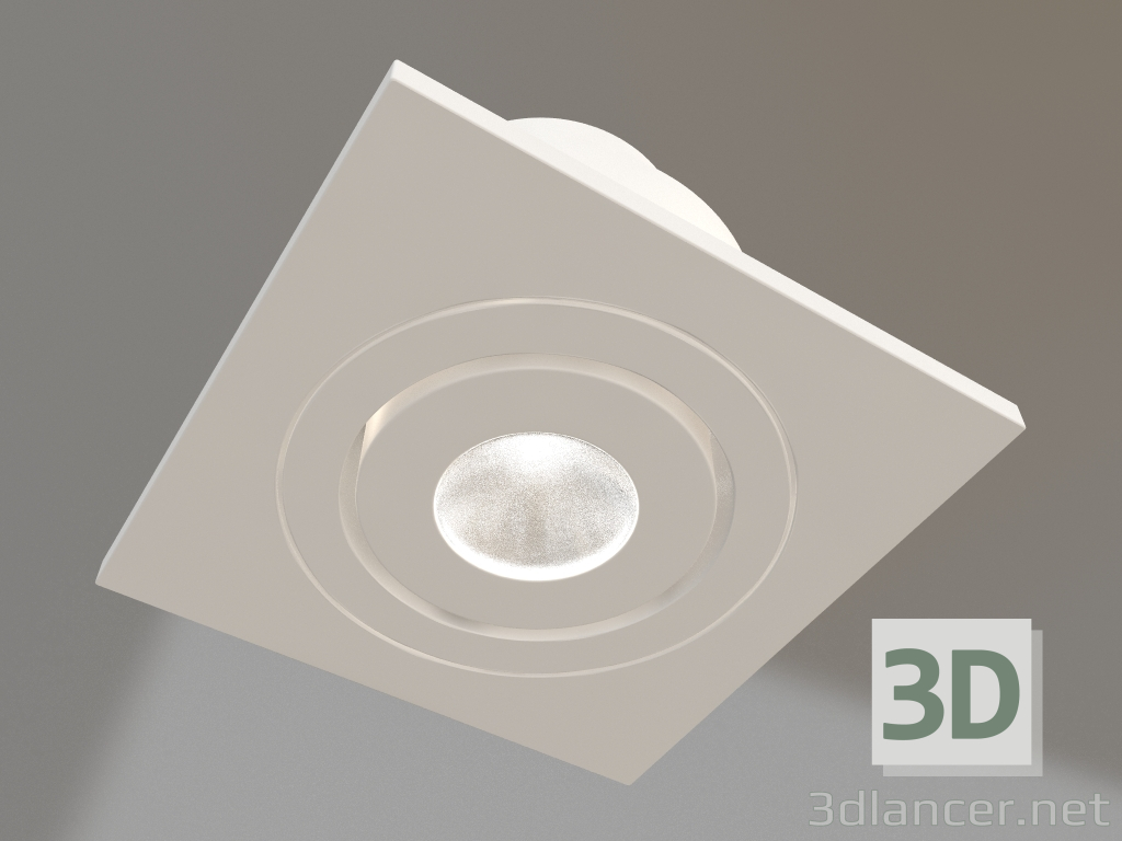 modello 3D Lampada LED LTM-S60x60WH 3W Bianco 30deg - anteprima