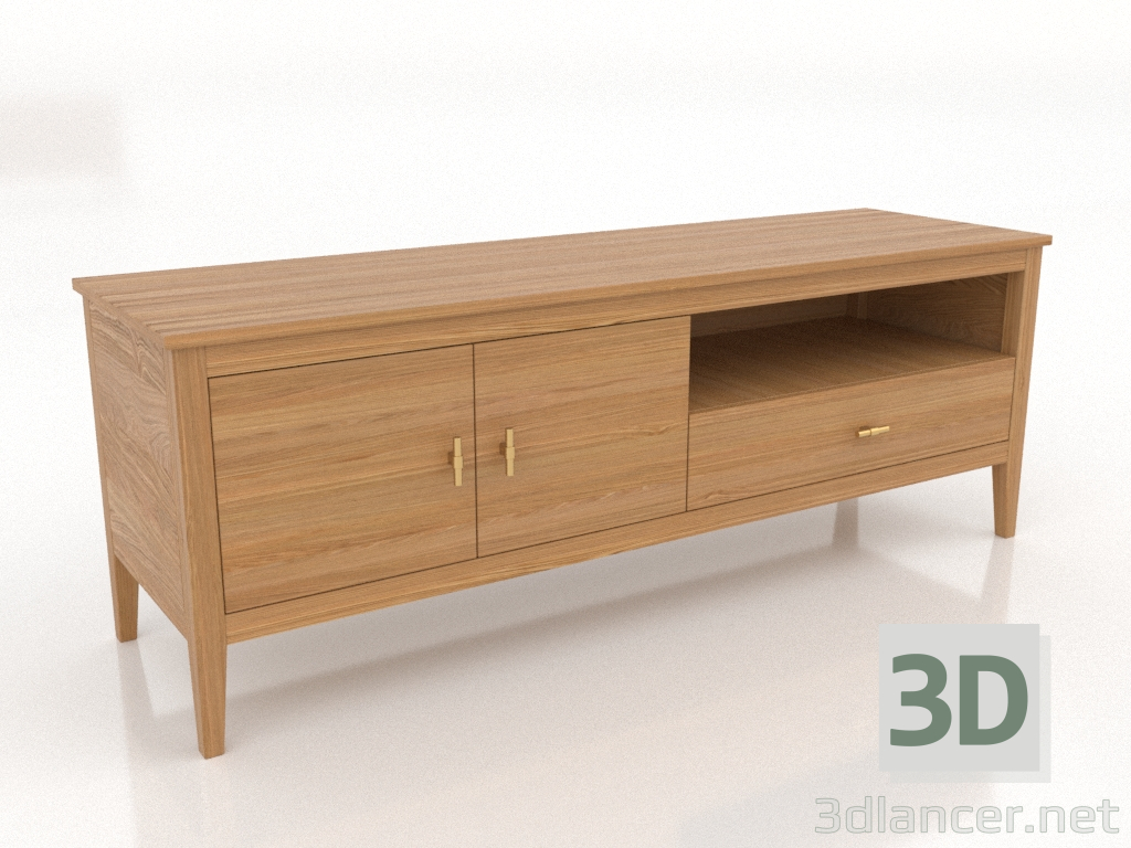 modello 3D Mobile TV 2 1500 mm (rovere naturale) - anteprima modello 3D Mobile TV 2 1500 mm (rovere naturale) - anteprima