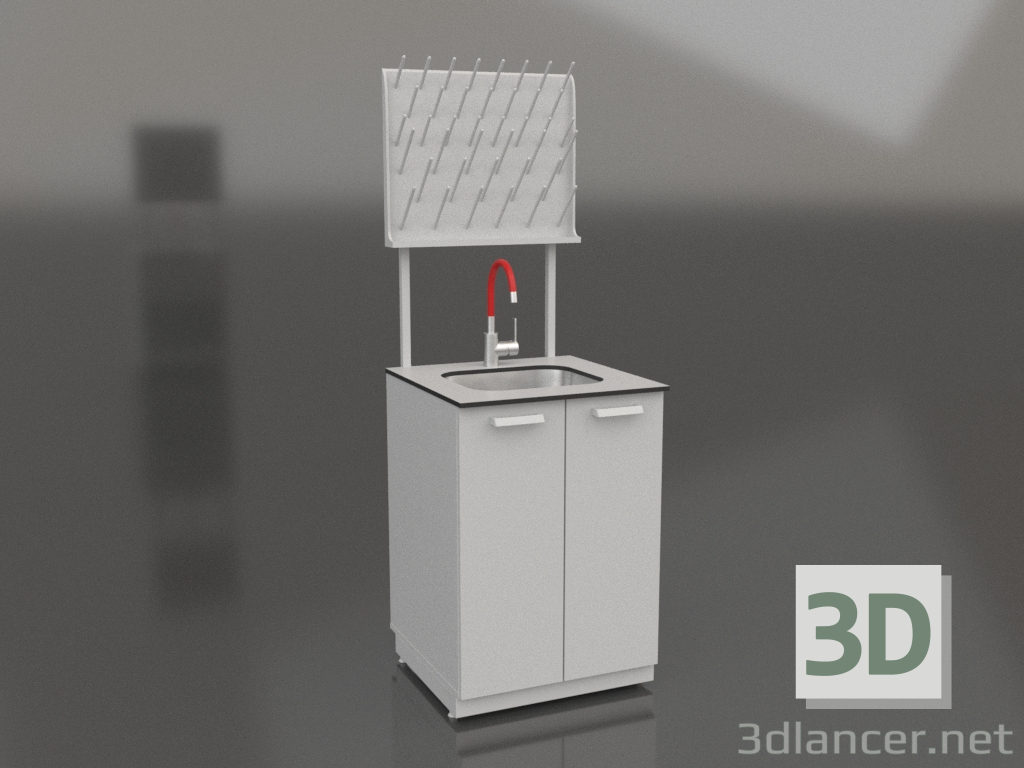 Modelo 3d Pia de laboratório LK-600 SMS - preview Modelo 3d Pia de laboratório LK-600 SMS - preview