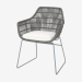 3d model Armchair with metal legs (black) - preview