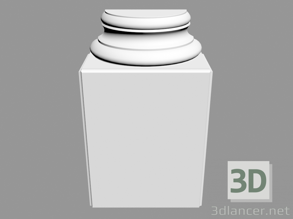modello 3D Semicolonna (in basso) K1131 (35 x 17,5 x 57,5 ​​- Ø 35 cm) - anteprima