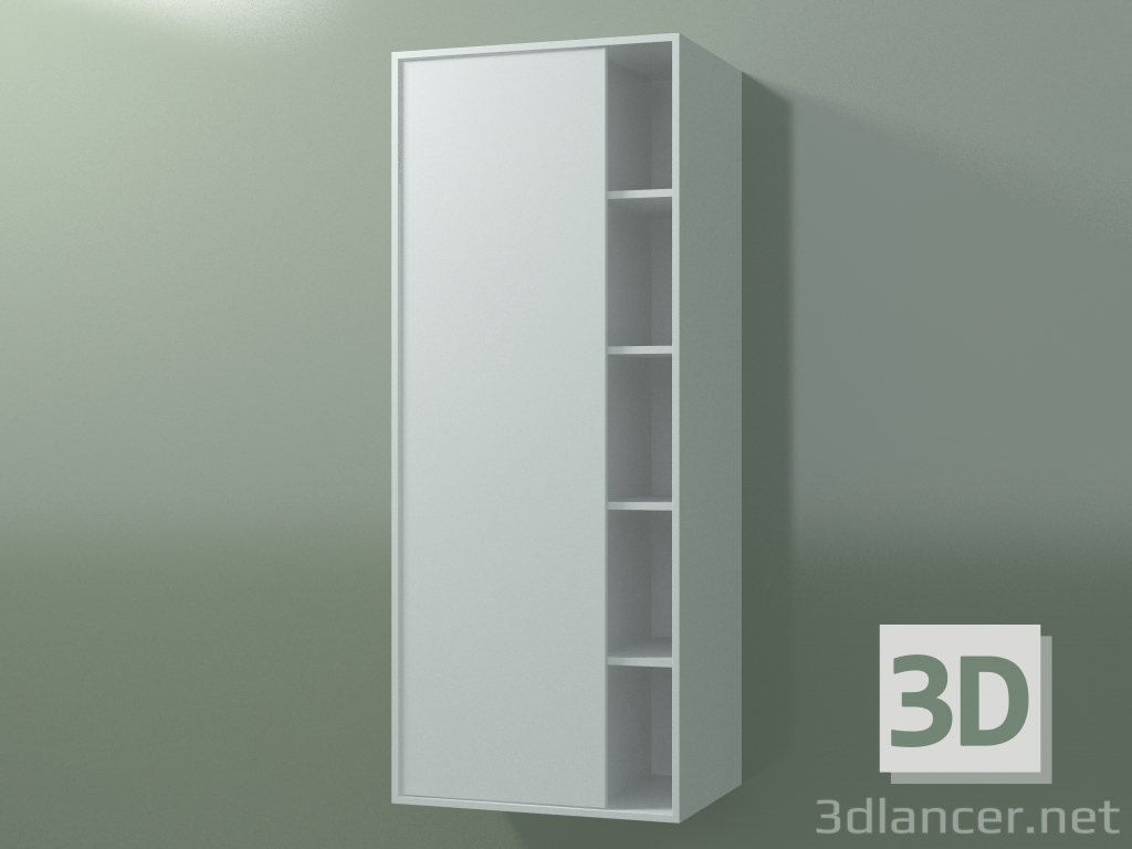 3 डी मॉडल 1 बाएं दरवाजे के साथ दीवार कैबिनेट (8CUCDDS01, ग्लेशियर व्हाइट C01, L 48, P 36, H 120 सेमी) - पूर्वावलोकन