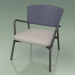 3d модель Кресло c мягким сиденьем 027 (Metal Smoke, Batyline Blue) – превью