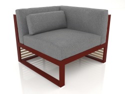 Modular sofa, section 6 right (Wine red)
