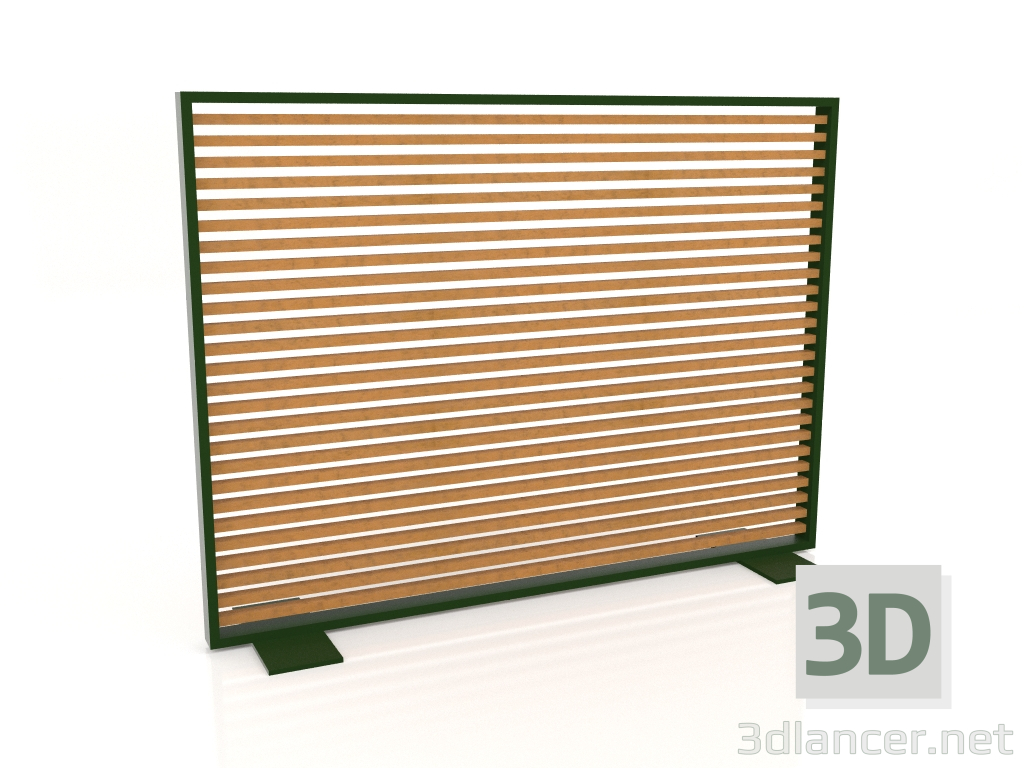 3D modeli Suni ahşap ve alüminyumdan yapılmış bölme 150x110 (Roble altın, Şişe yeşili) - önizleme