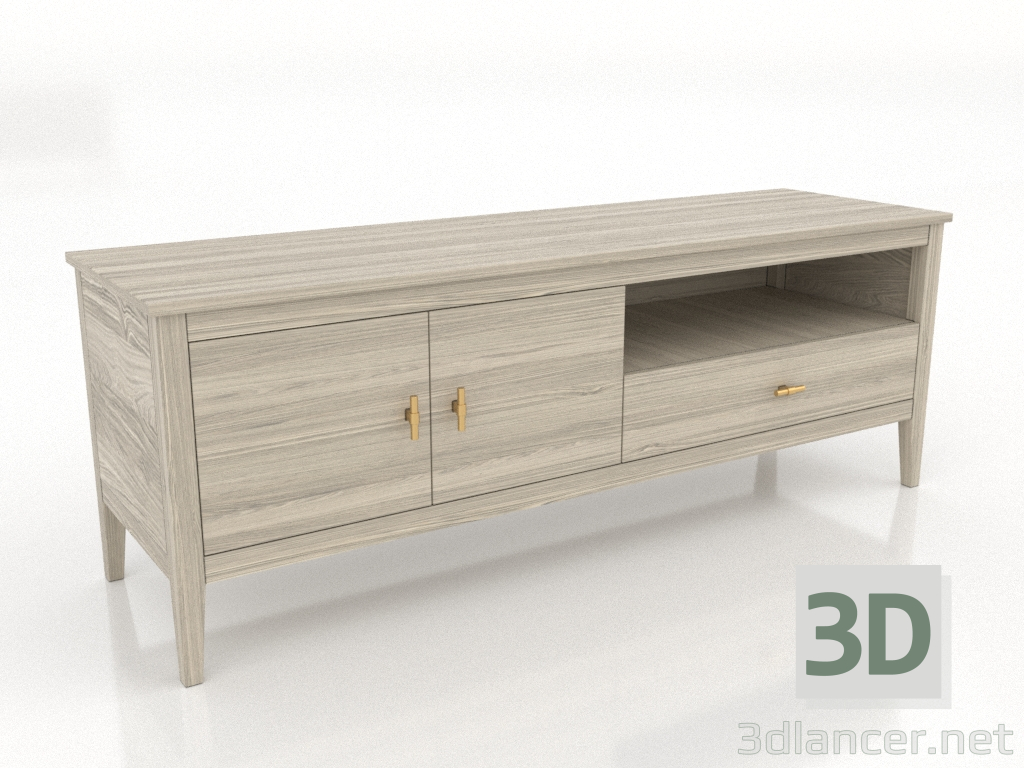 3d модель Тумба ТВ 2 1500 мм (освітлений дуб) – превью 3d модель Тумба ТВ 2 1500 мм (освітлений дуб) – превью
