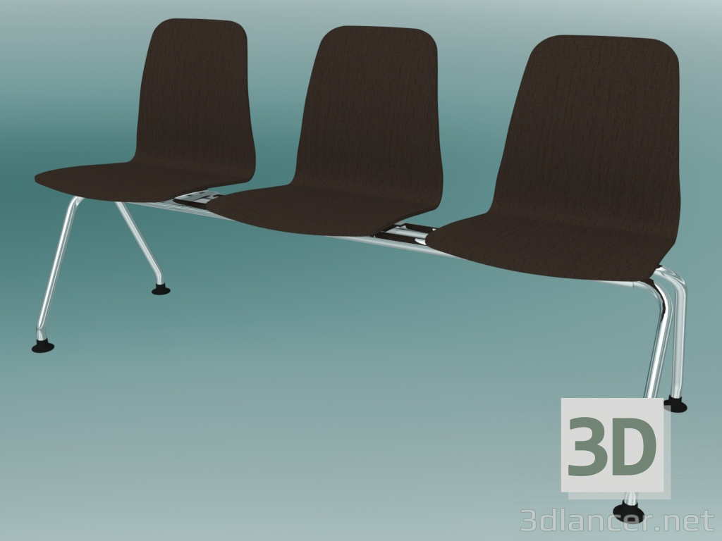 3d model Triple bench (K11L3) - preview