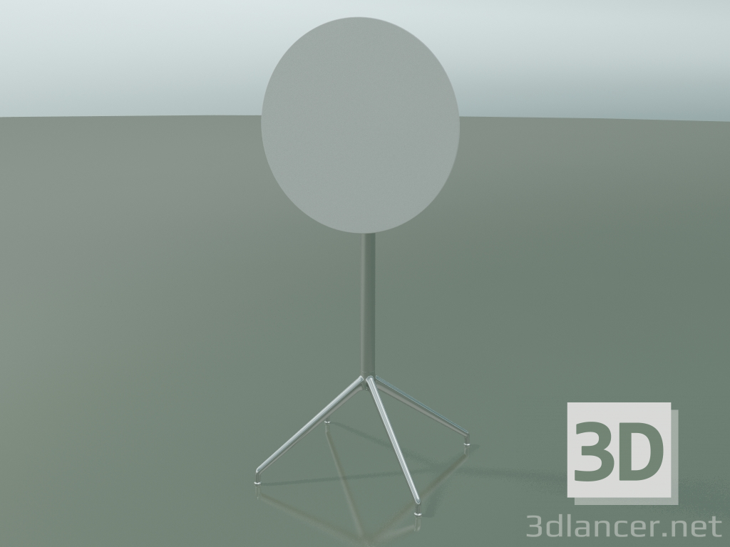 3D modeli Yuvarlak masa 5750 (H 103.5 - Ø59 cm, katlanmış, Beyaz, LU1) - önizleme