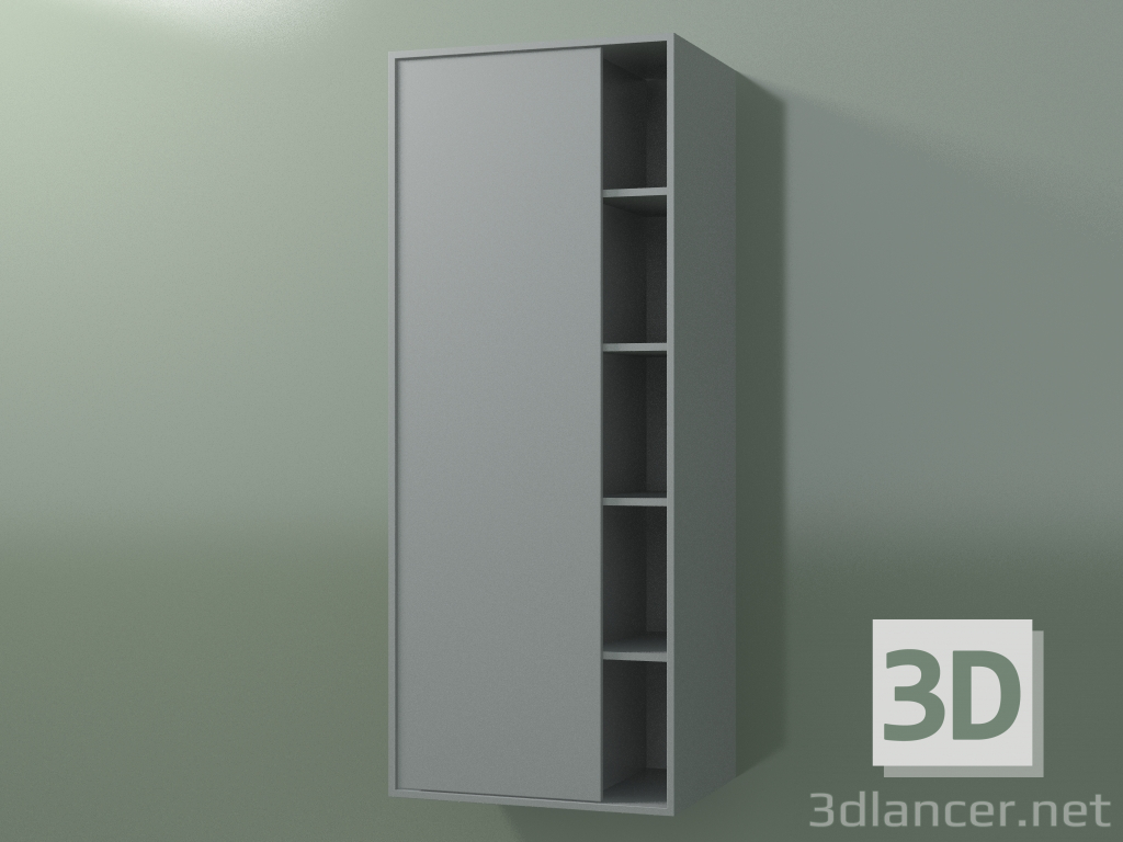 Modelo 3d Armário de parede com 1 porta esquerda (8CUCDDS01, Cinza prateado C35, L 48, P 36, H 120 cm) - preview