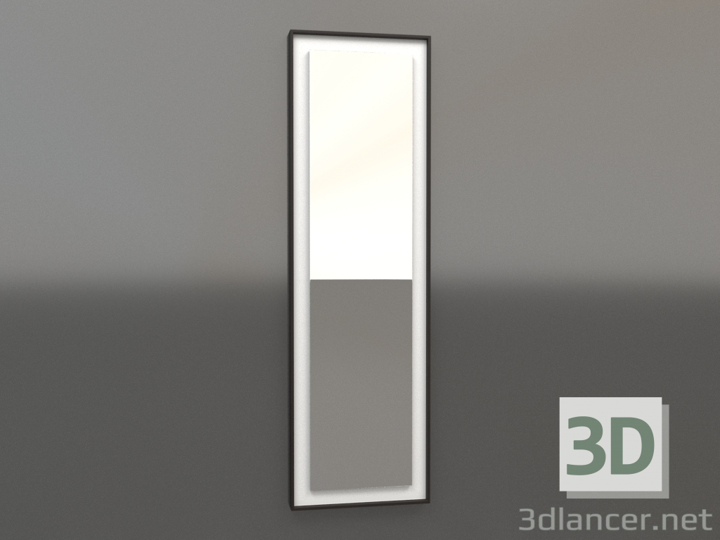 3D Modell Spiegel ZL 18 (450x1500, weiß, holzbraun dunkel) - Vorschau