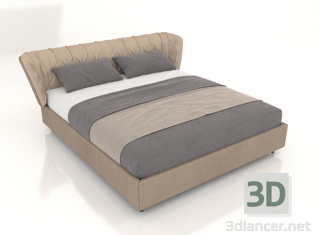 3d модель Кровать двухспальная MILO (A2283) – превью