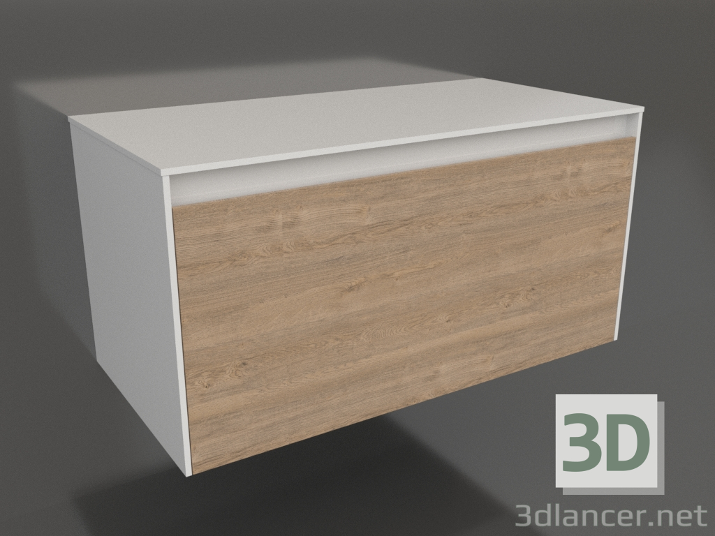 3D modeli Asma dolap 100 cm (MOB0110W+MOB0710DB) - önizleme