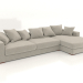 3D Modell Schlafsofa Sherna Ecke 327 cm - Vorschau
