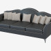 3d model Leather sofa triple Avalon (250) - preview