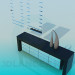 3d model Coffee table with vases - preview