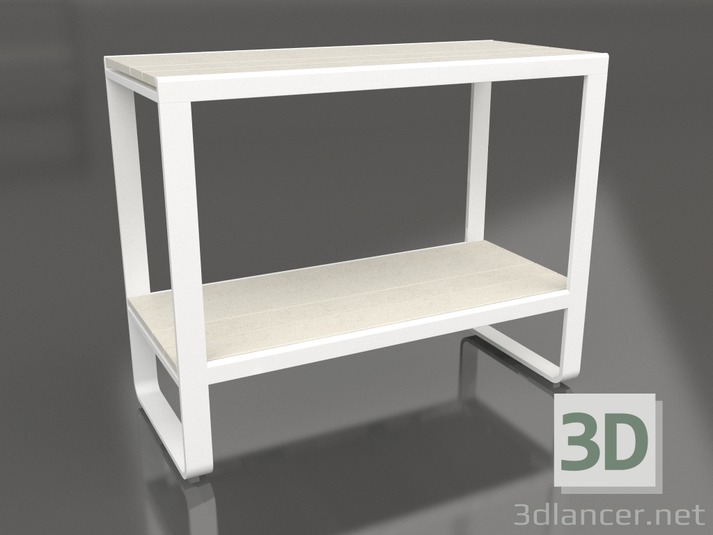 modello 3D Mensola 90 (DEKTON Danae, Bianco) - anteprima