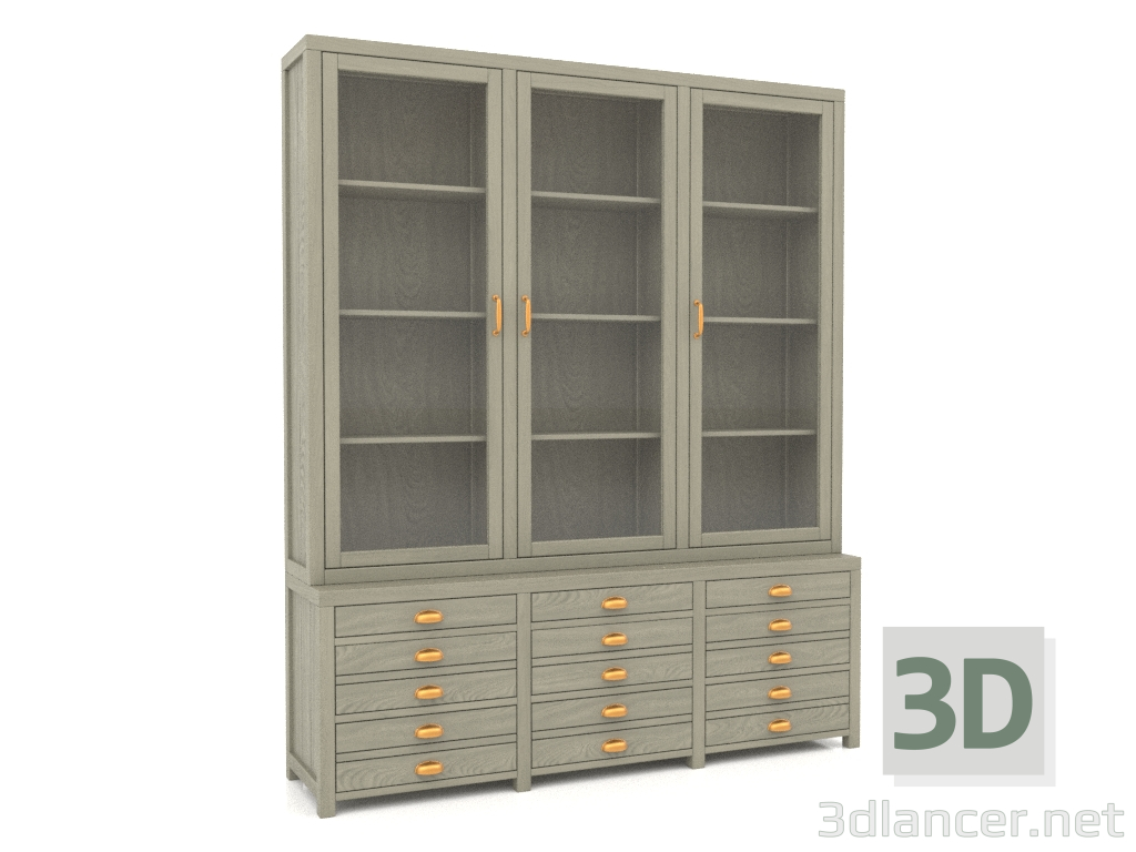 3D Modell Sideboard (3 Abschnitte) - Vorschau