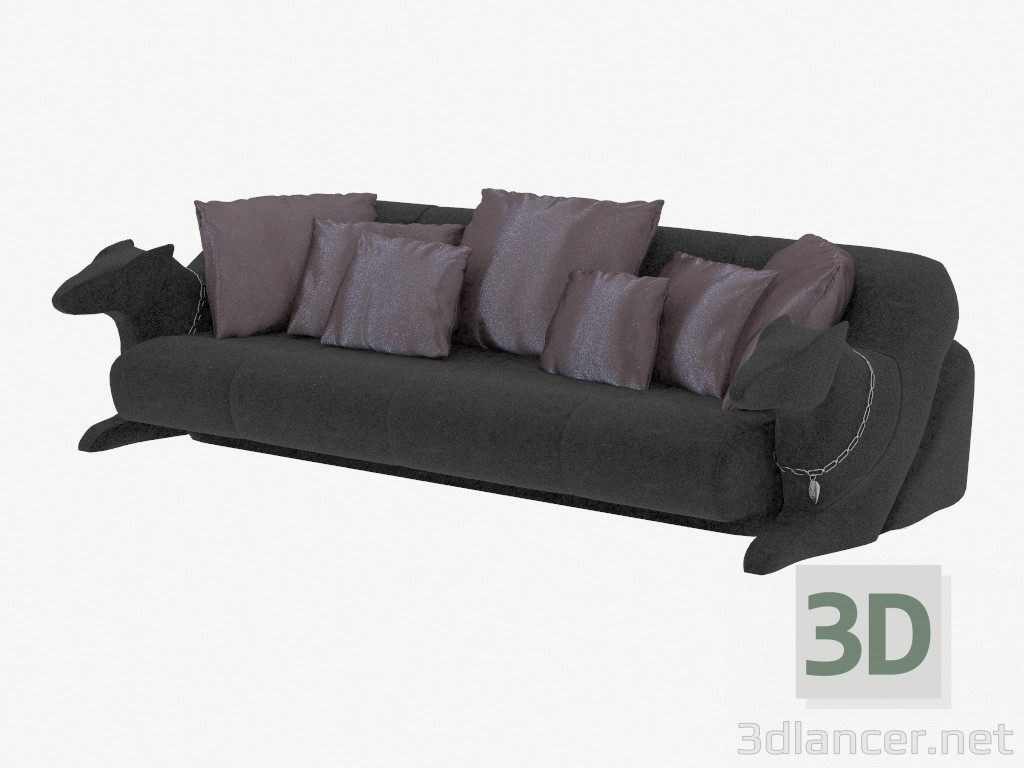 3D modeli Art Deco tarzı Bismark'daki kanepe - önizleme