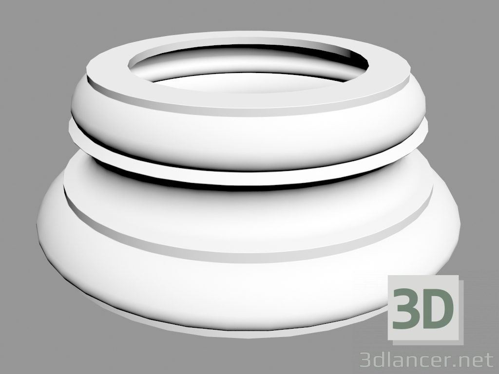3D modeli Sütun (altta) K1152 (32 x 32 x 12,5 - Ø 32 cm) - önizleme
