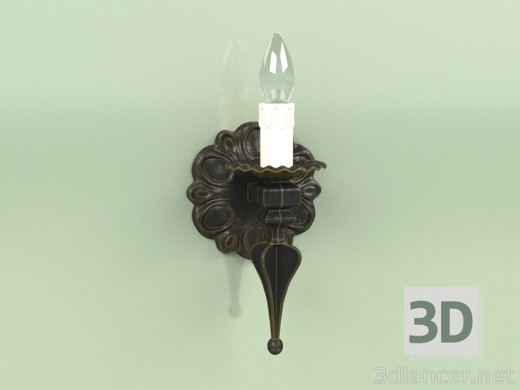 3D Modell Wandleuchte "Land mit Kerzen" - Vorschau