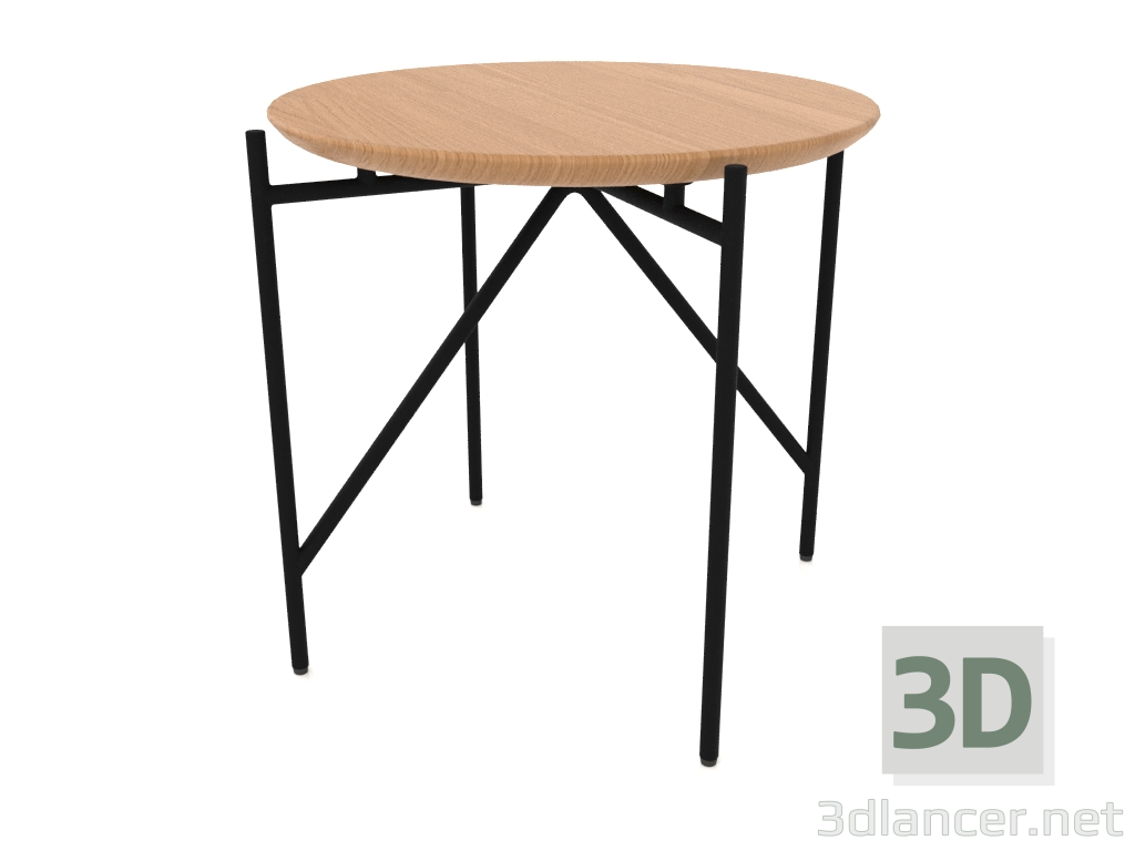 3 डी मॉडल लकड़ी के टेबल टॉप के साथ एक नीची टेबल d50 - पूर्वावलोकन