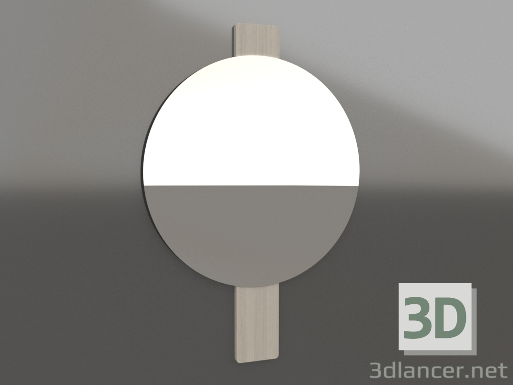 3d model Espejo de pared D 600 mm (blanco RAL 9010) - vista previa