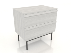 Mesa de cabeceira STAND METAL 600x400 mm (branco RAL 9010)