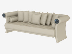 Sofa straight in art deco style Caesar