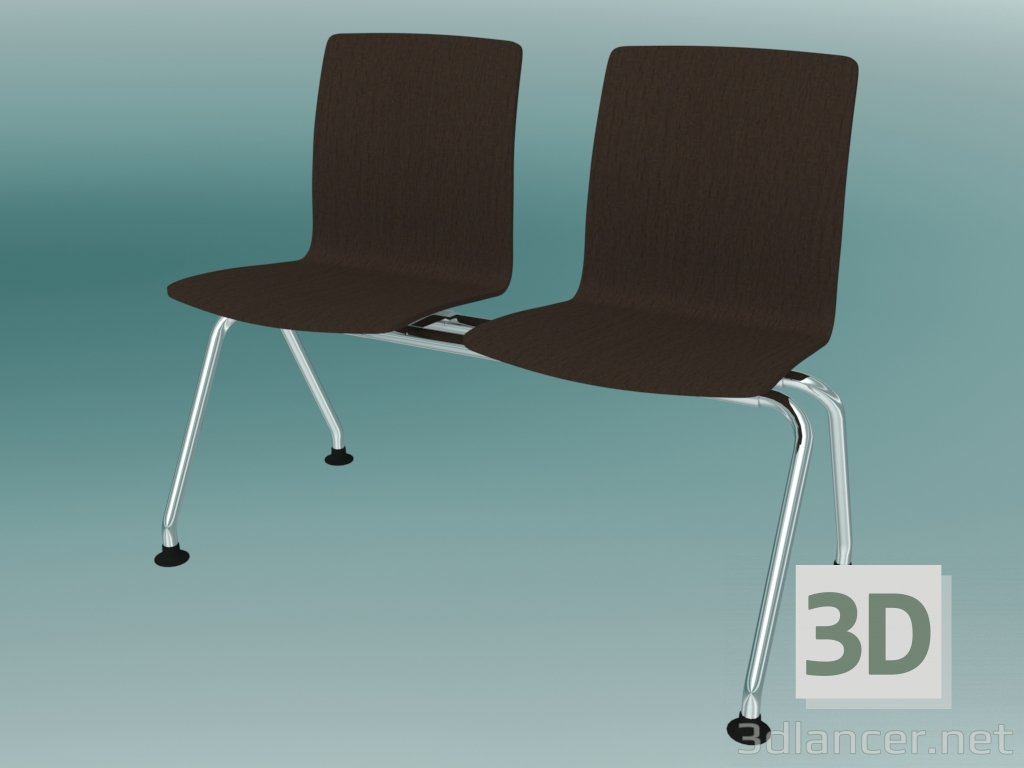3d model Double bench (K12L2) - preview